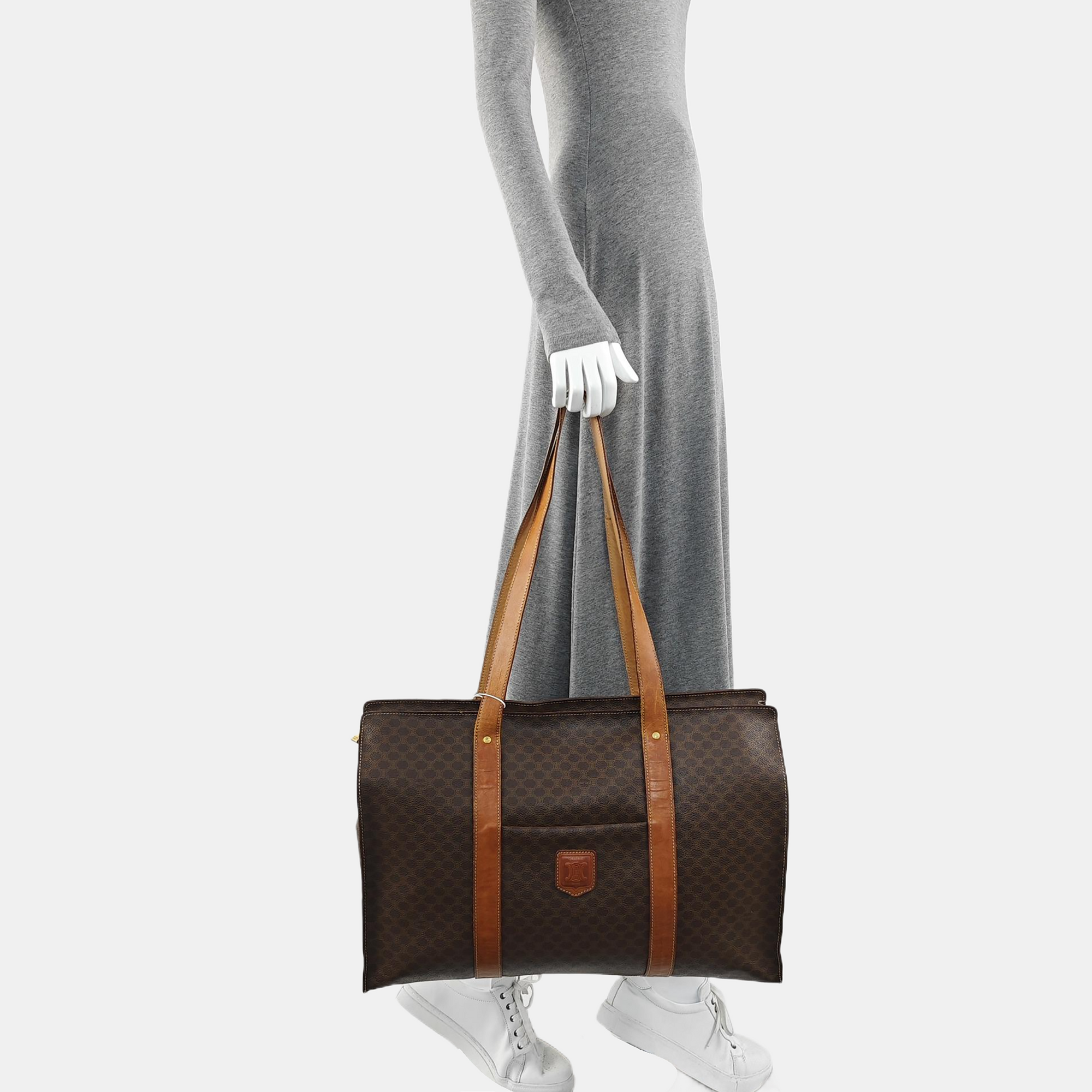 MACADAM SHOPPING BAG Coated Canvas Brown