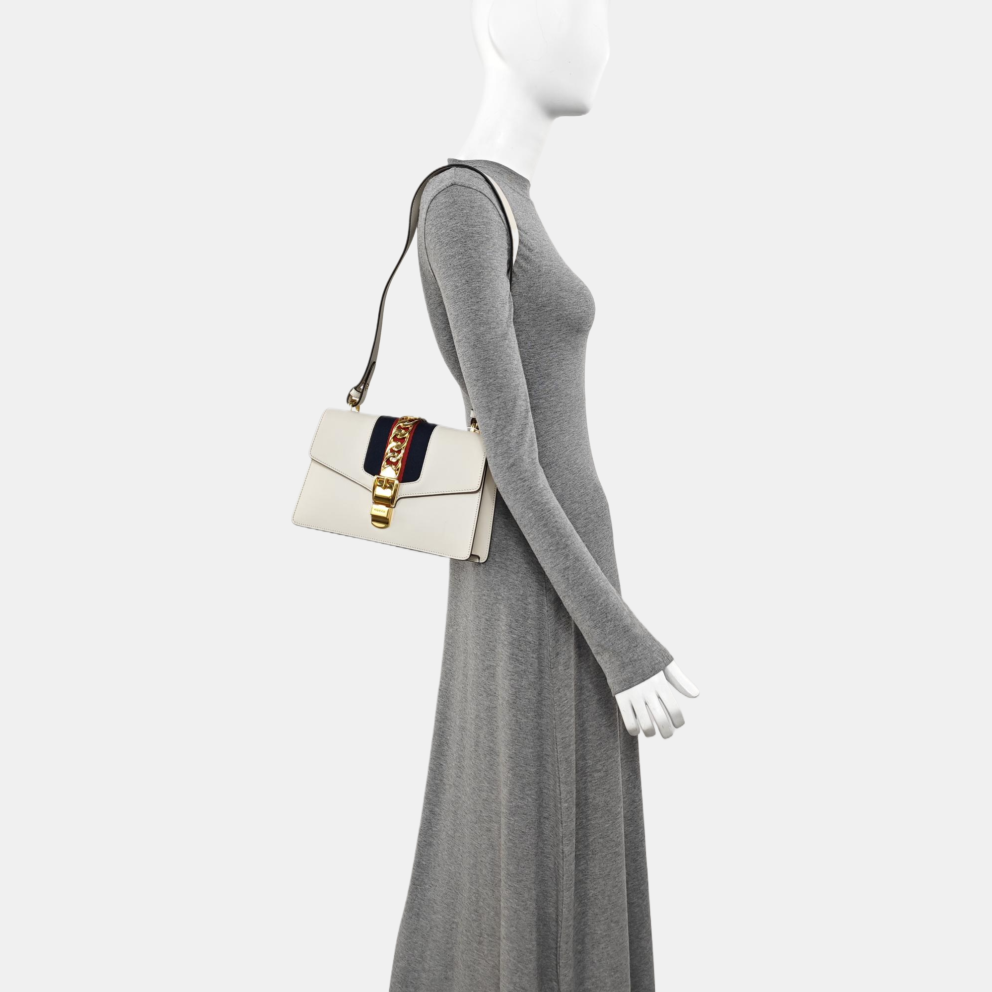 Sylvie Small Calfskin White