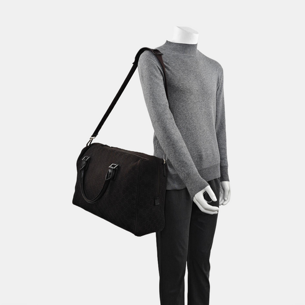 Monogram Canvas Shoulder Bag Black