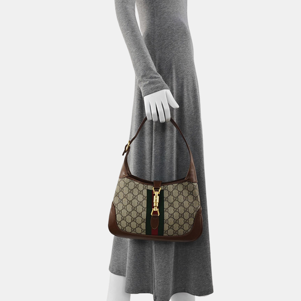 Authenticated pre-owned  Jackie 1961 Small Monogram Coated Canvas Beige - Shoulder Bag at Looply