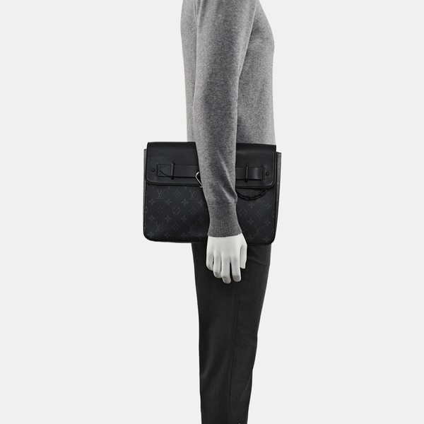 STEAMER Monogram Coated Canvas Black