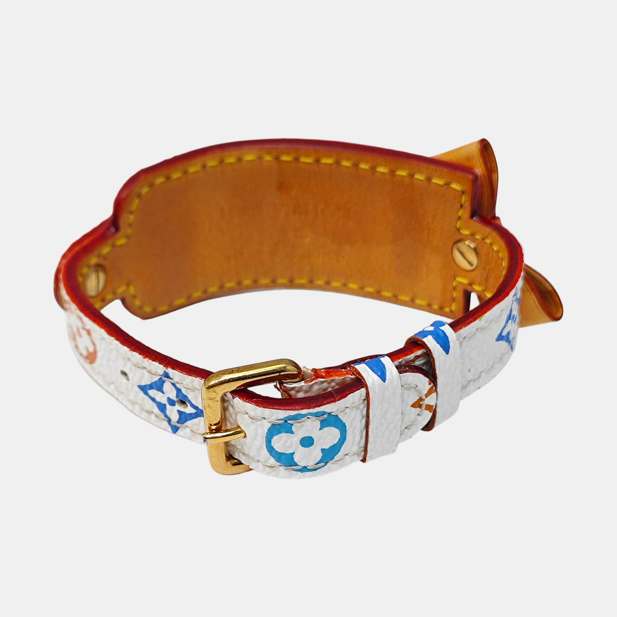 Coated Canvas White Bangle