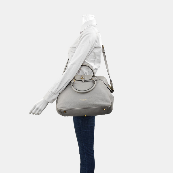 Calfskin Shoulder Bag Gray