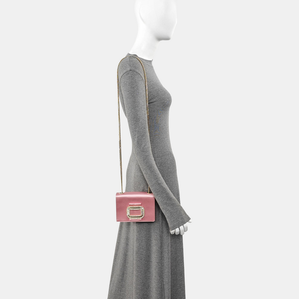 Silk Satin Shoulder Bag Pink