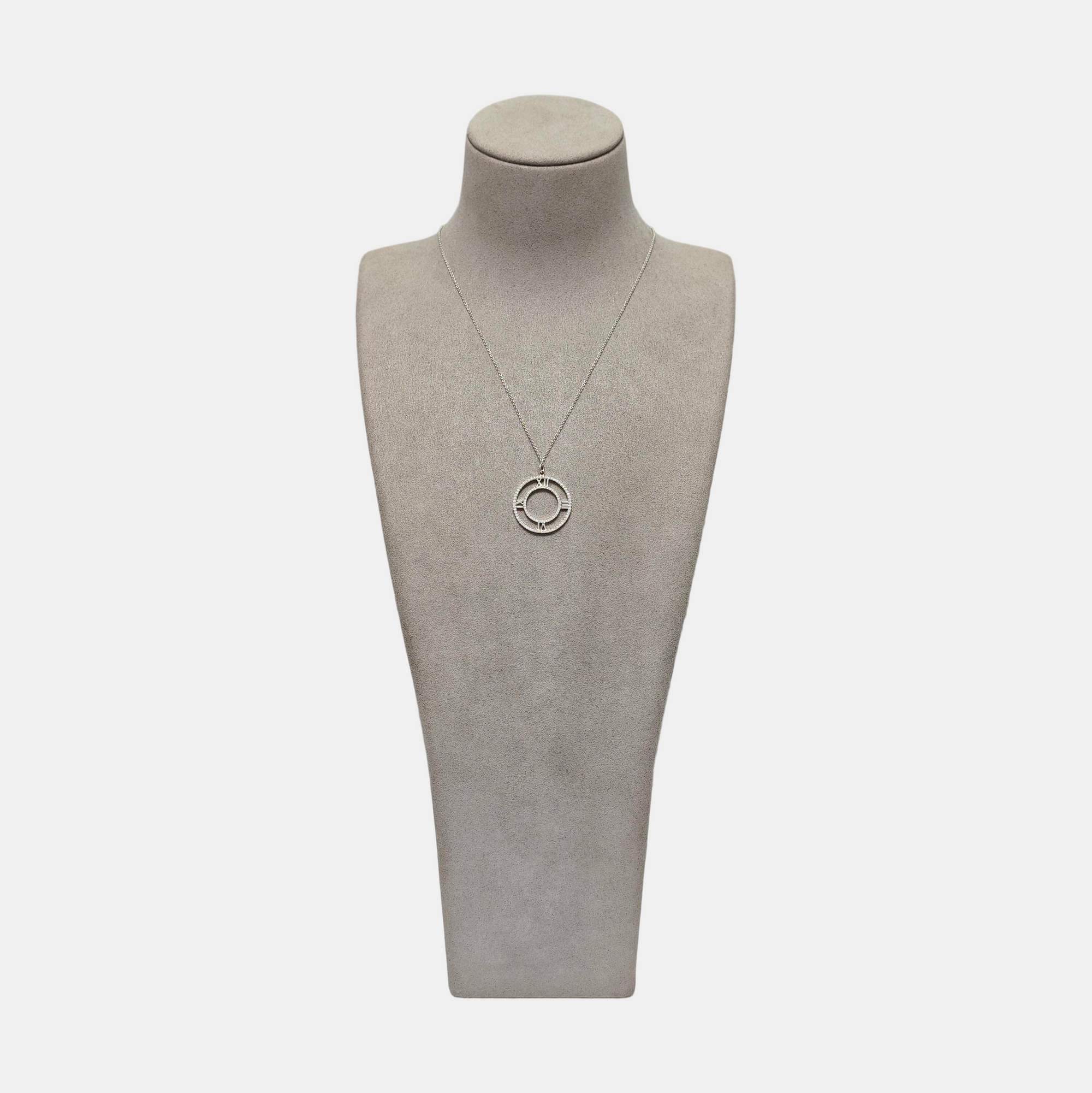 Atlas 18k White Gold Silver Necklace