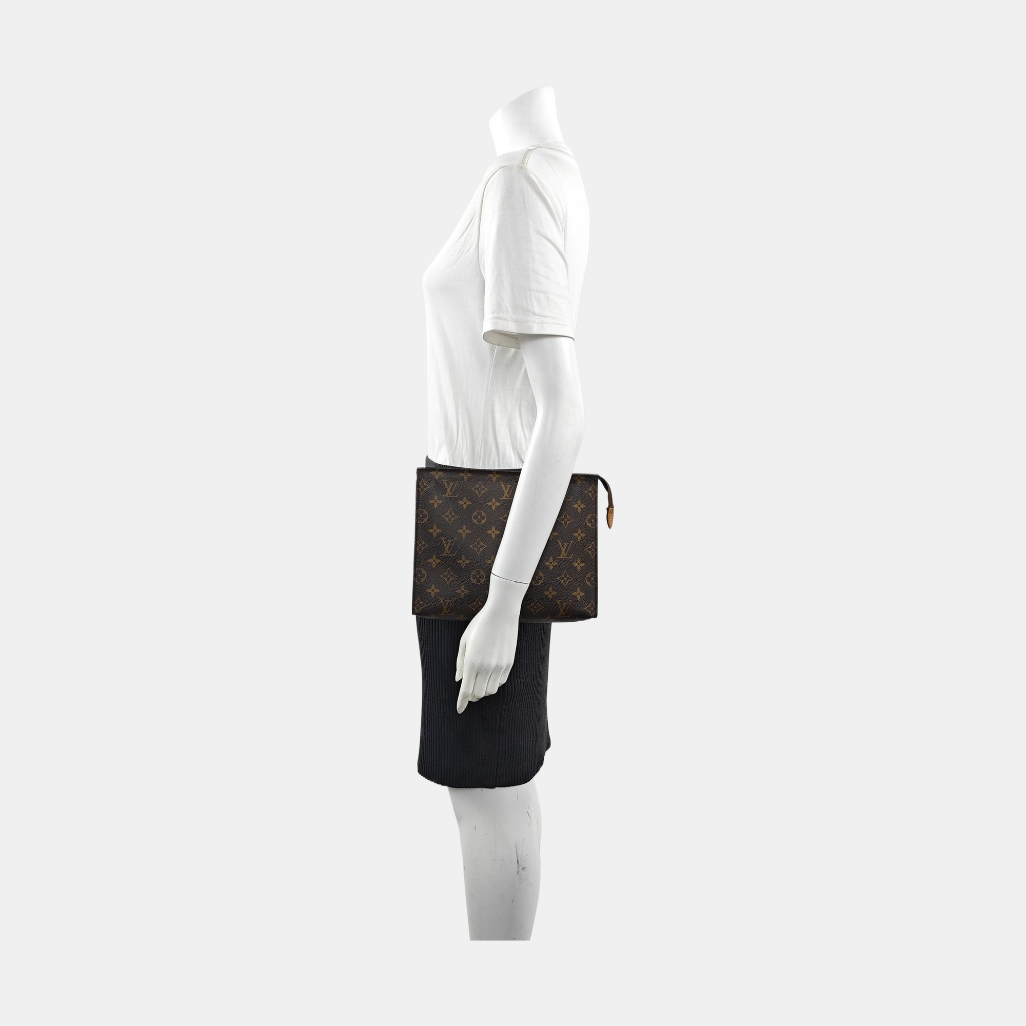 TOILET POCKET 26 Monogram Coated Canvas Brown