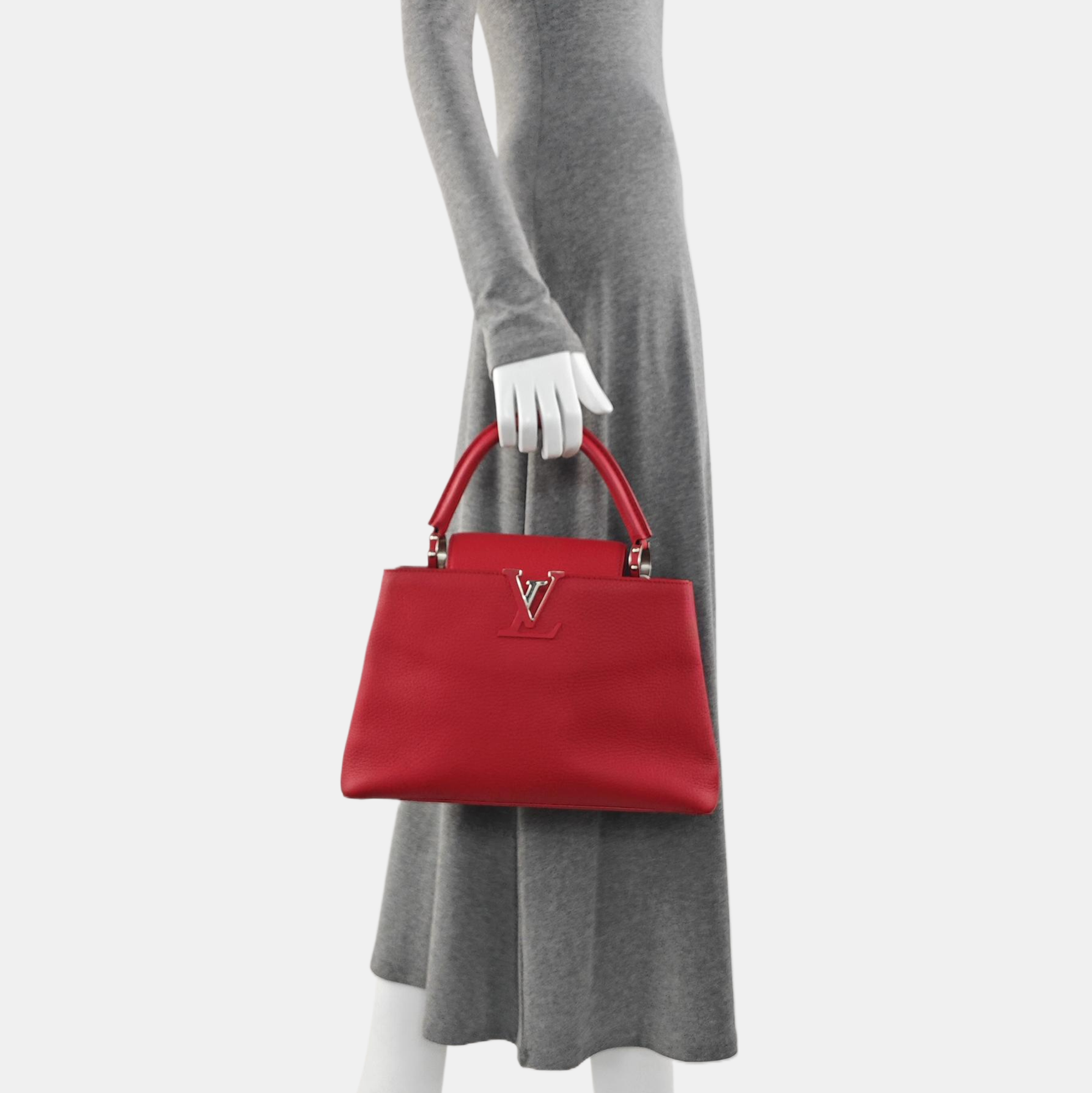 CAPUCINES MM Calfskin Red