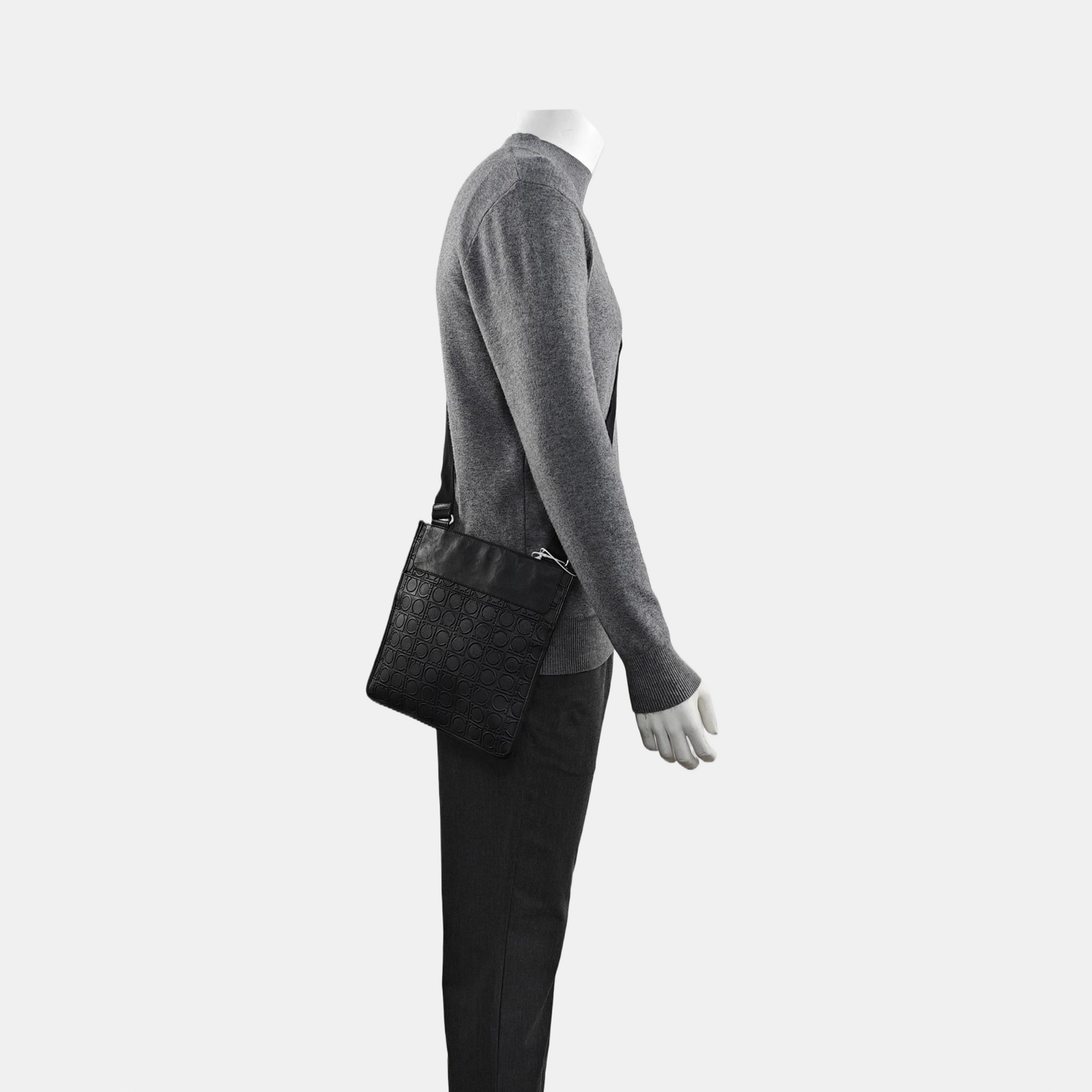 Calfskin Shoulder Bag Black