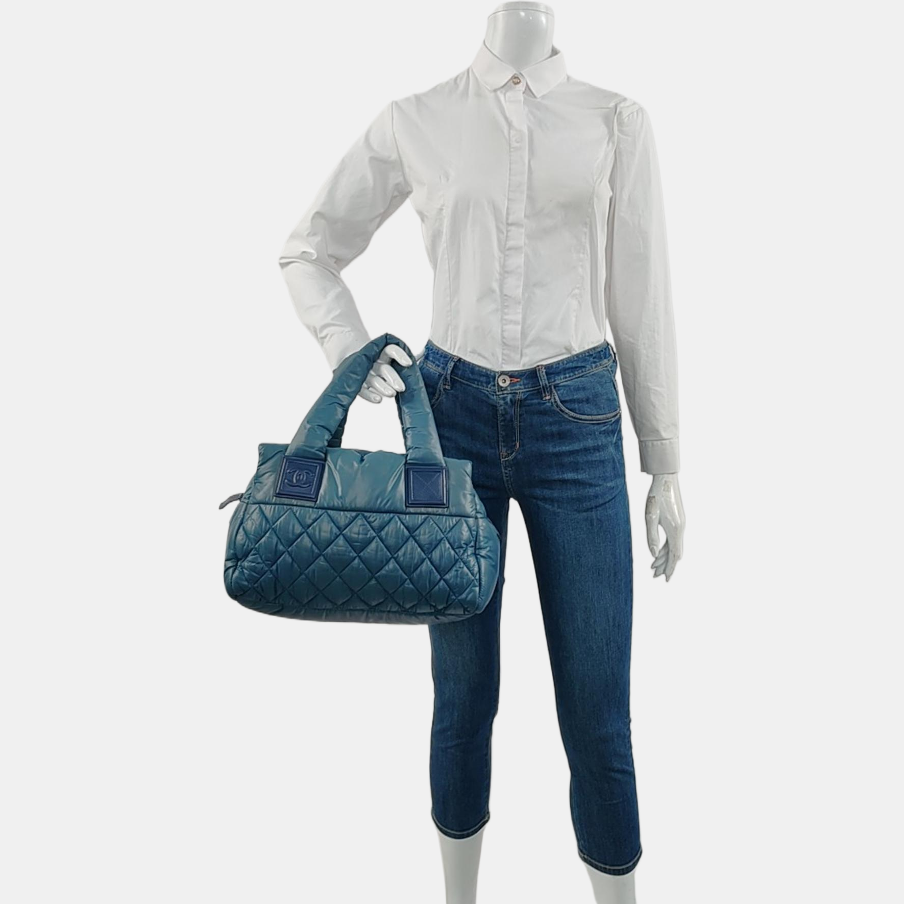 COCO COCOON Quilted Nylon Blue