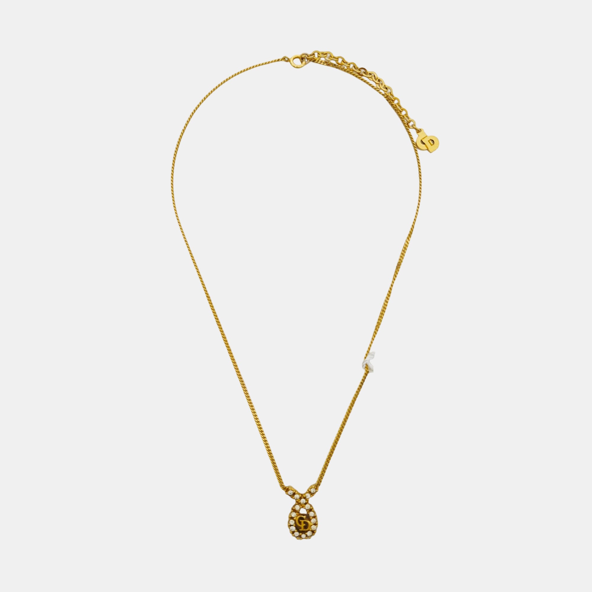 Petit CD Metal Gold Necklace