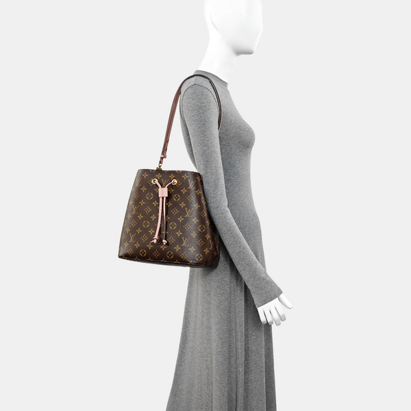 NÉONOÉ MM Monogram Coated Canvas Brown