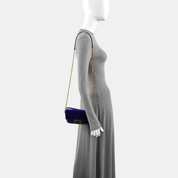 Baguette Mini Velvet Purple