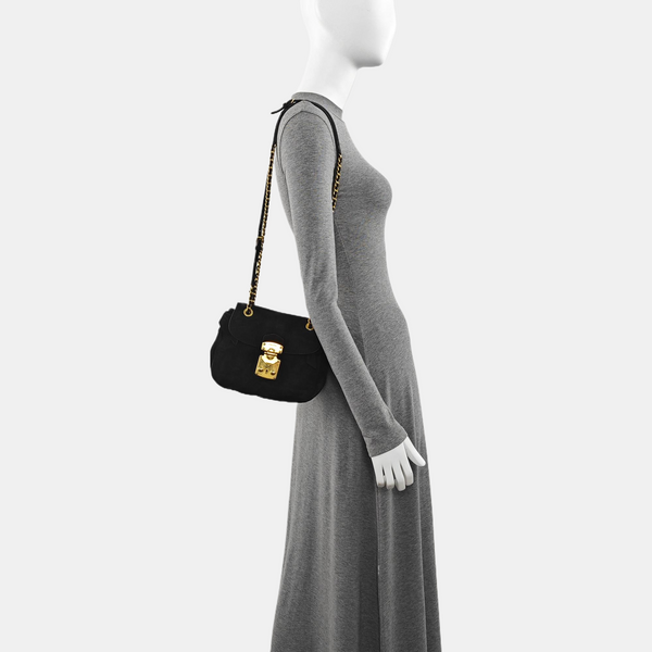 Suede Shoulder Bag Black