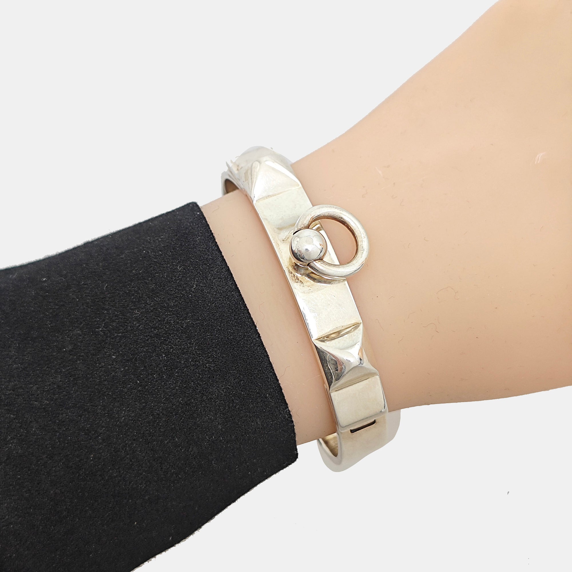 Collier De Chien 925 Sterling Silver Bangle