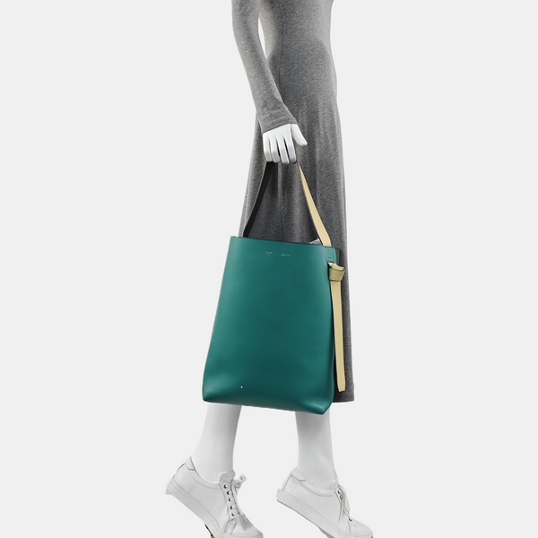 TWISTED CABAS Small Calfskin Green