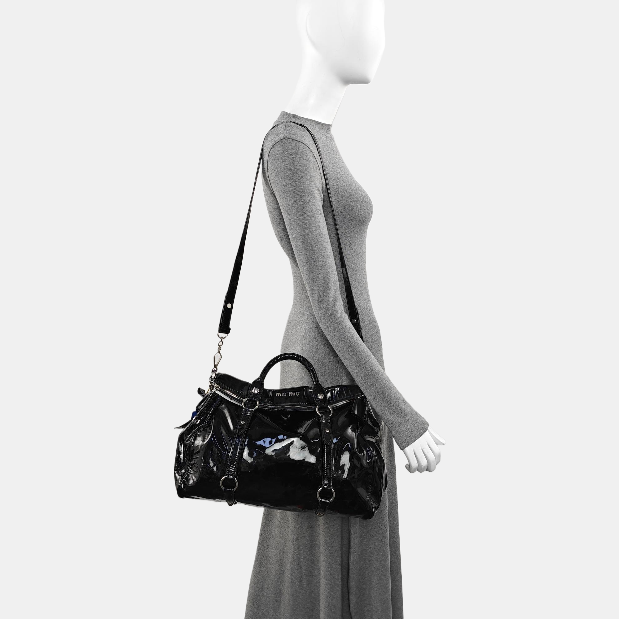 Bow Patent Leather Black