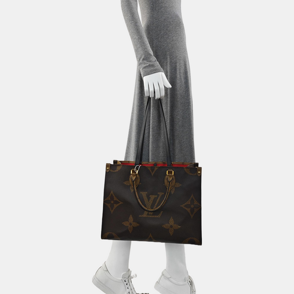 ONTHEGO MM Monogram Coated Canvas Brown
