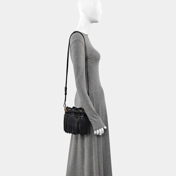 Calfskin Shoulder Bag Black