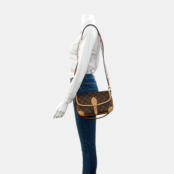 DIANE Monogram Coated Canvas Brown