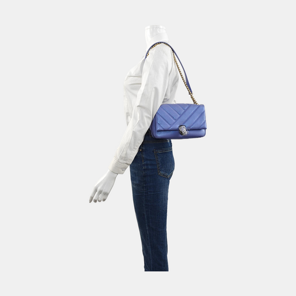 SERPENTI CABOCHON Small Quilted Lambskin Blue