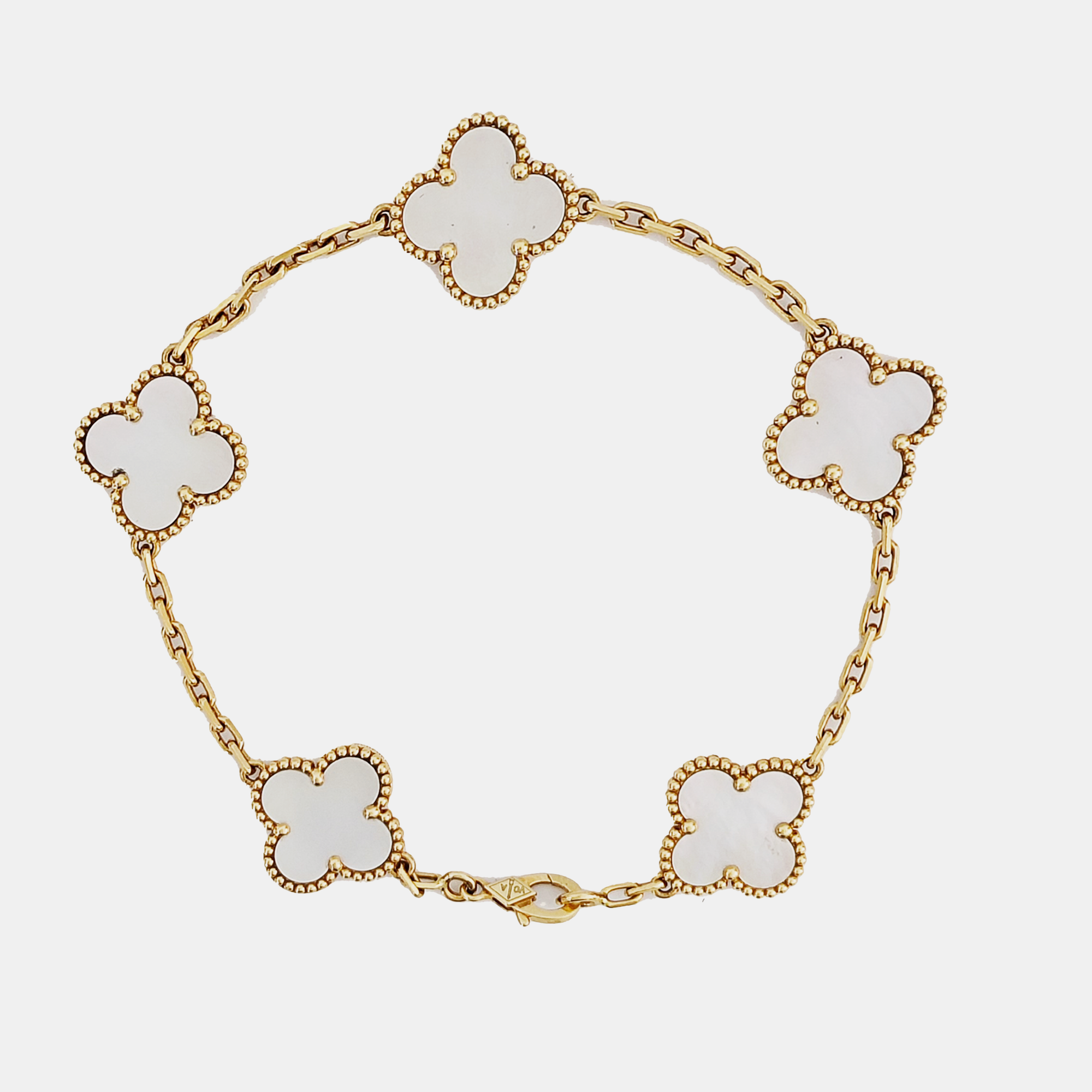 Vintage Alhambra 18k Gold Bracelet