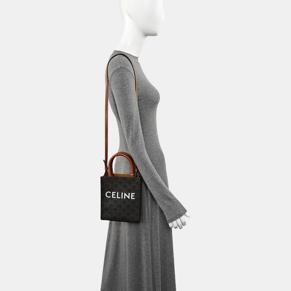 CABAS CELINE Mini Coated Canvas Brown