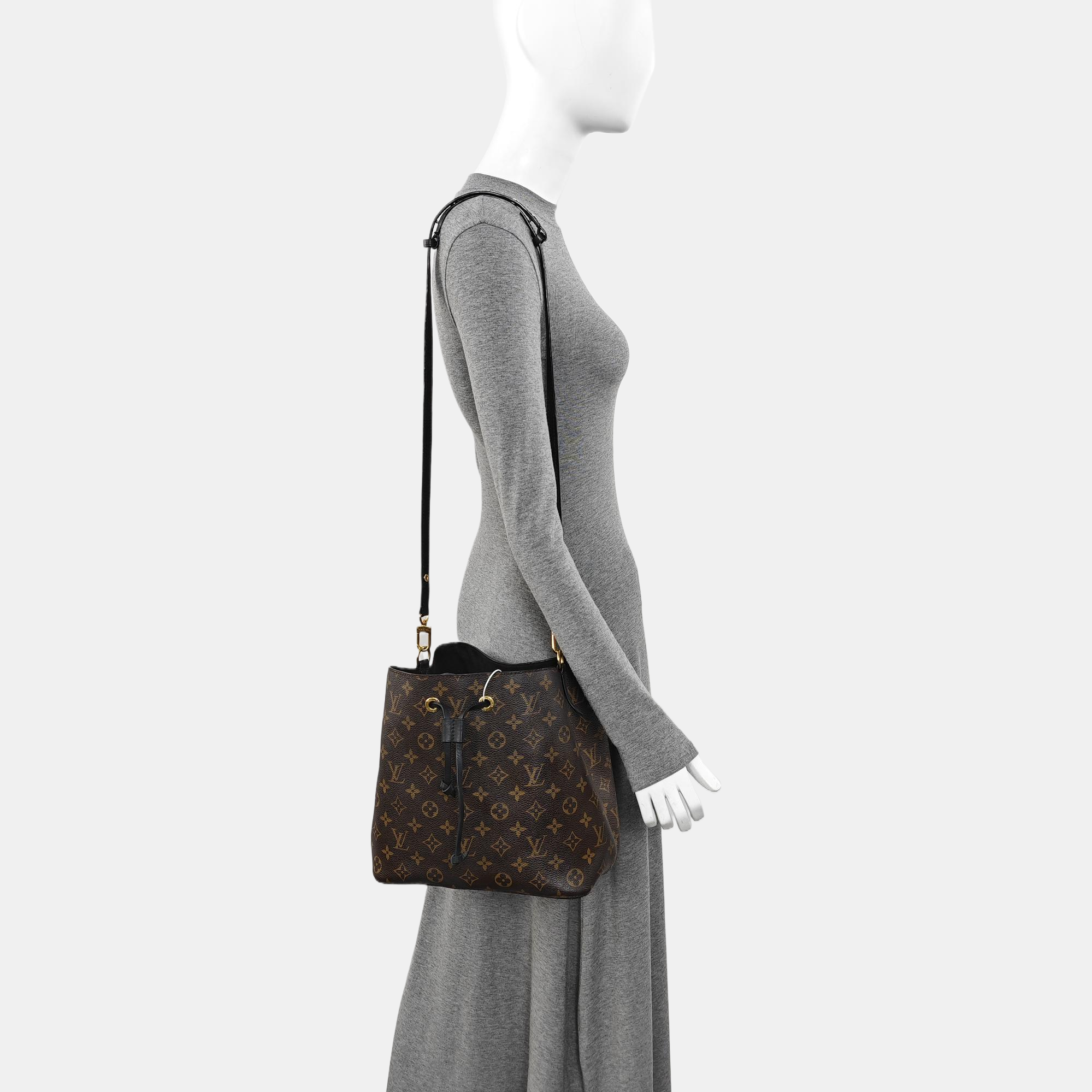 NÉONOÉ MM Monogram Coated Canvas Brown