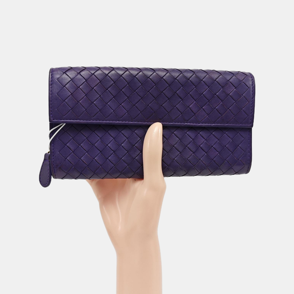 Calfskin Wallet Purple