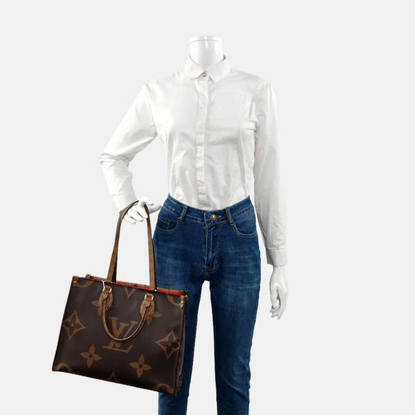ONTHEGO MM Monogram Coated Canvas Brown