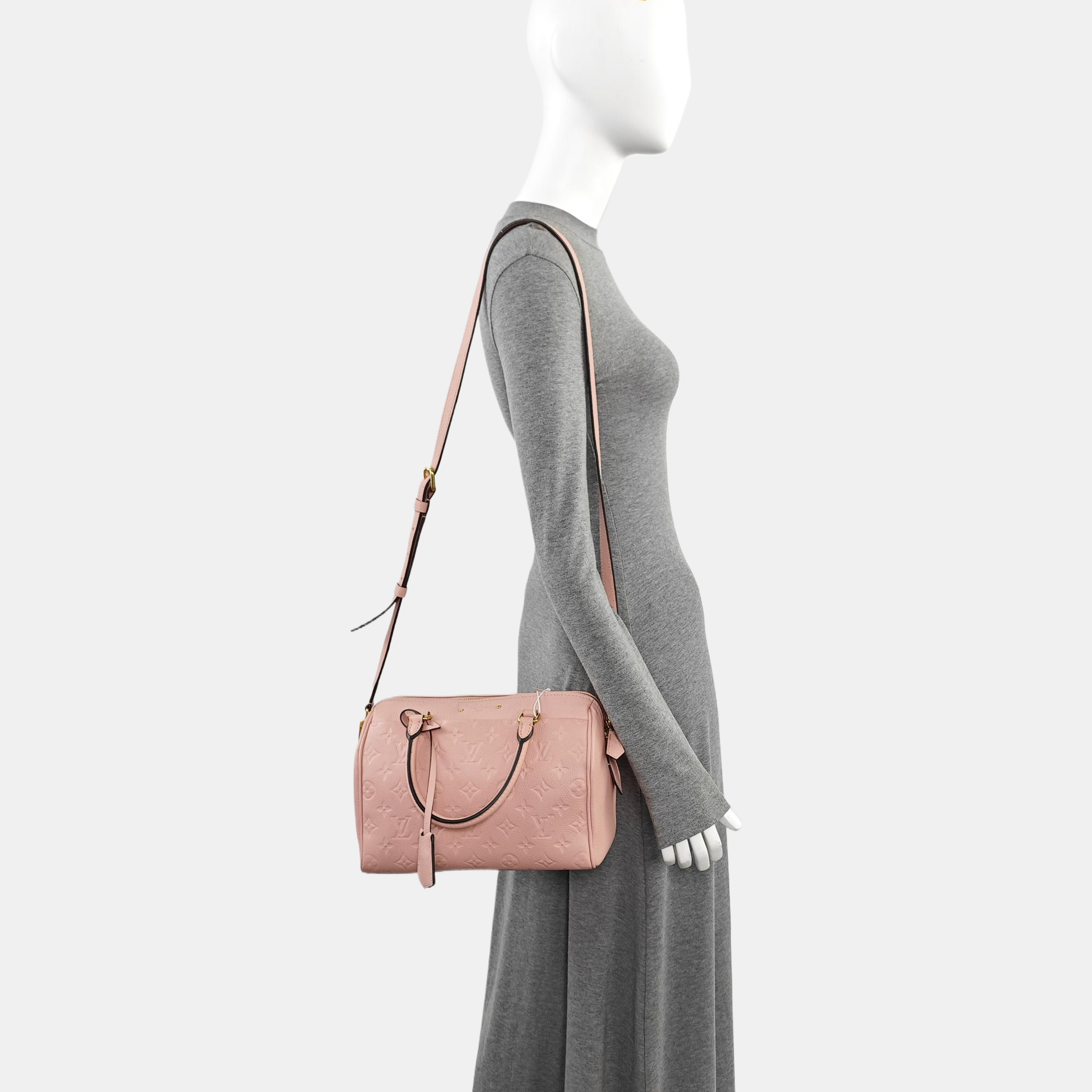 SPEEDY 25 Monogram Calfskin Pink