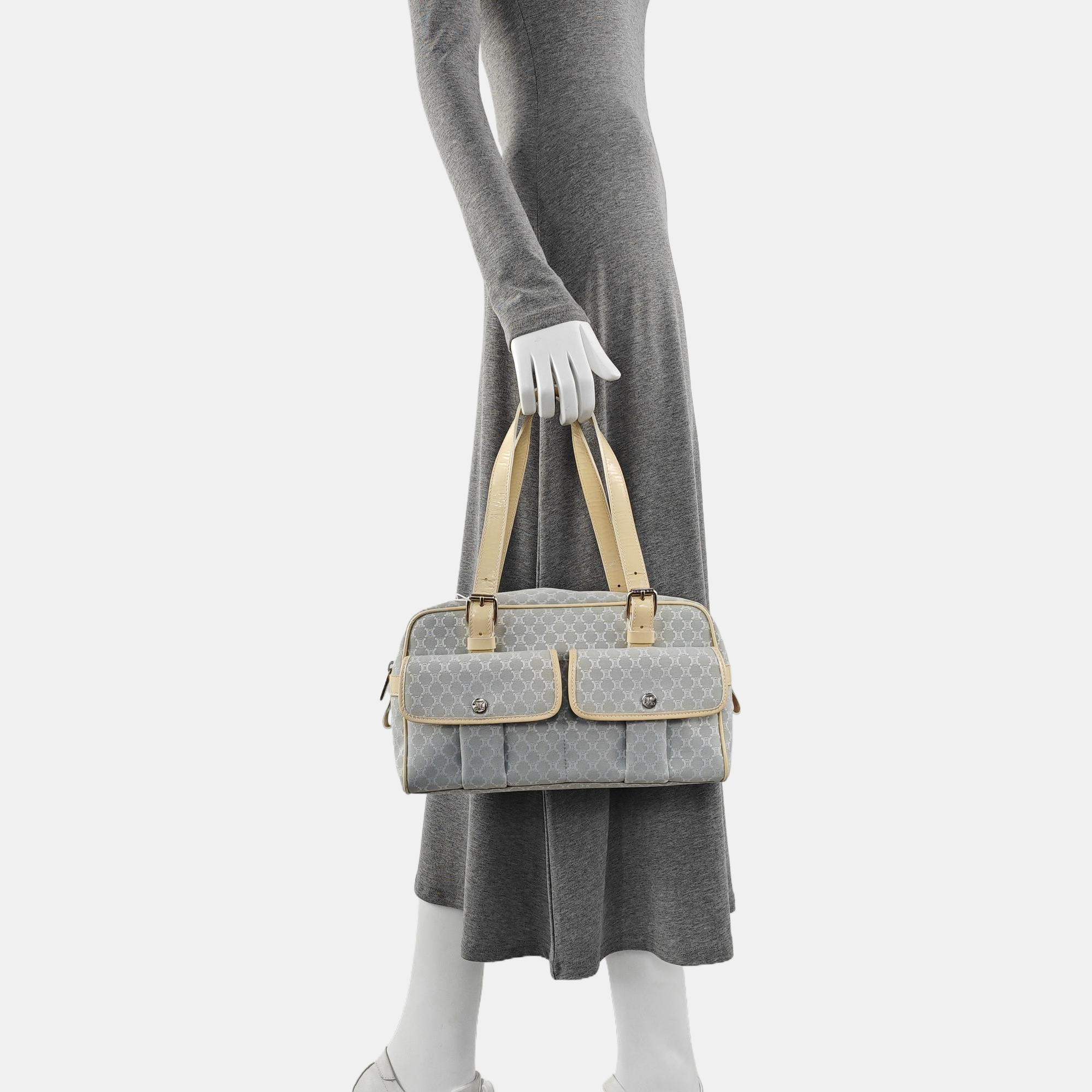 Canvas Top Handle Bag Blue