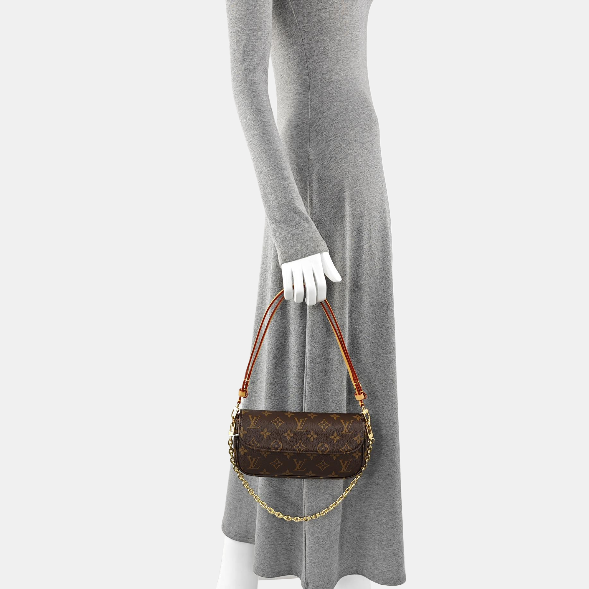 IVY Monogram Coated Canvas Brown
