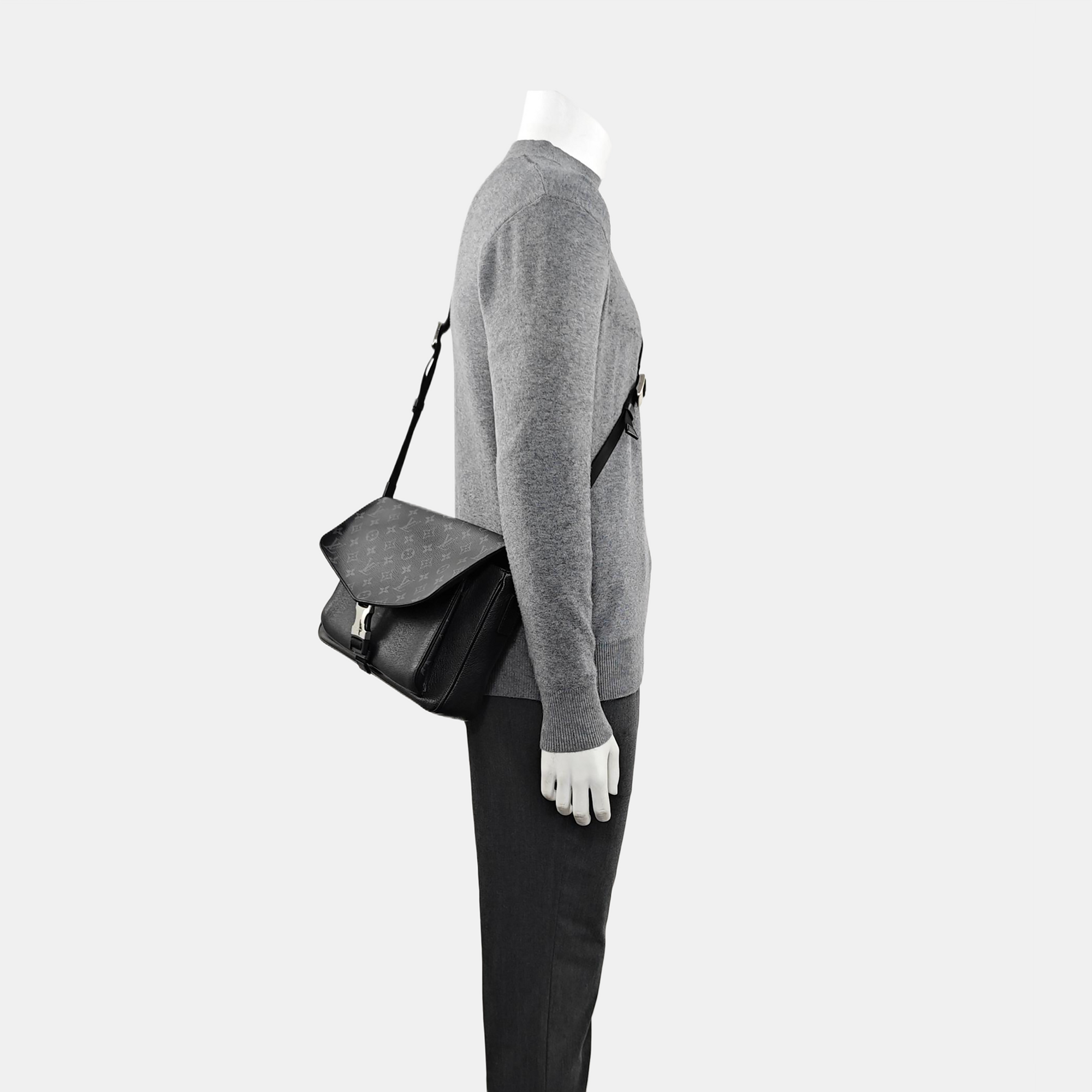 TAIGARAMA Monogram Coated Canvas Black