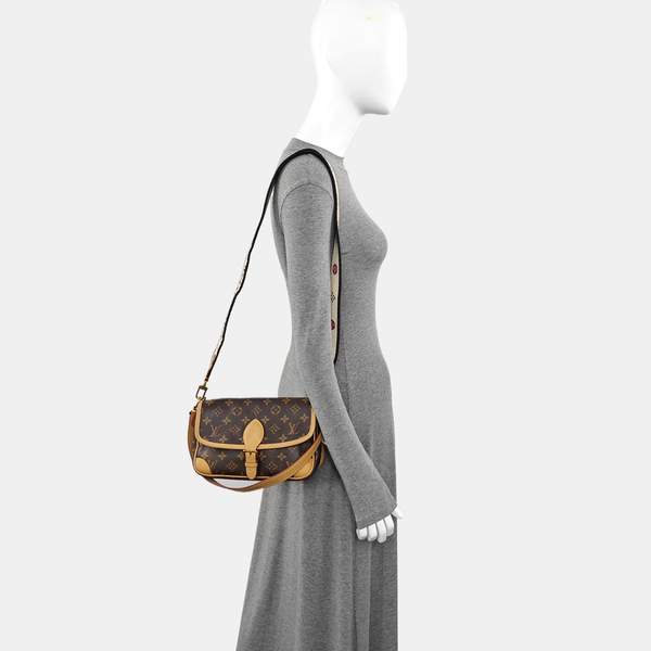 DIANE Monogram Coated Canvas Brown