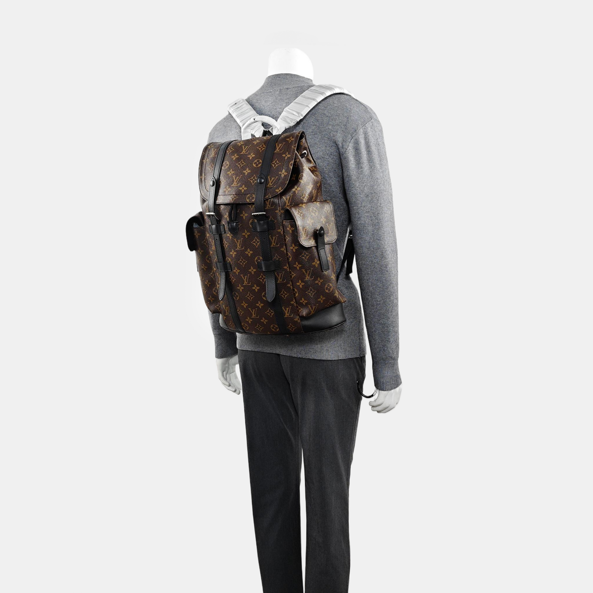 CHRISTOPHER MM Monogram Coated Canvas Brown