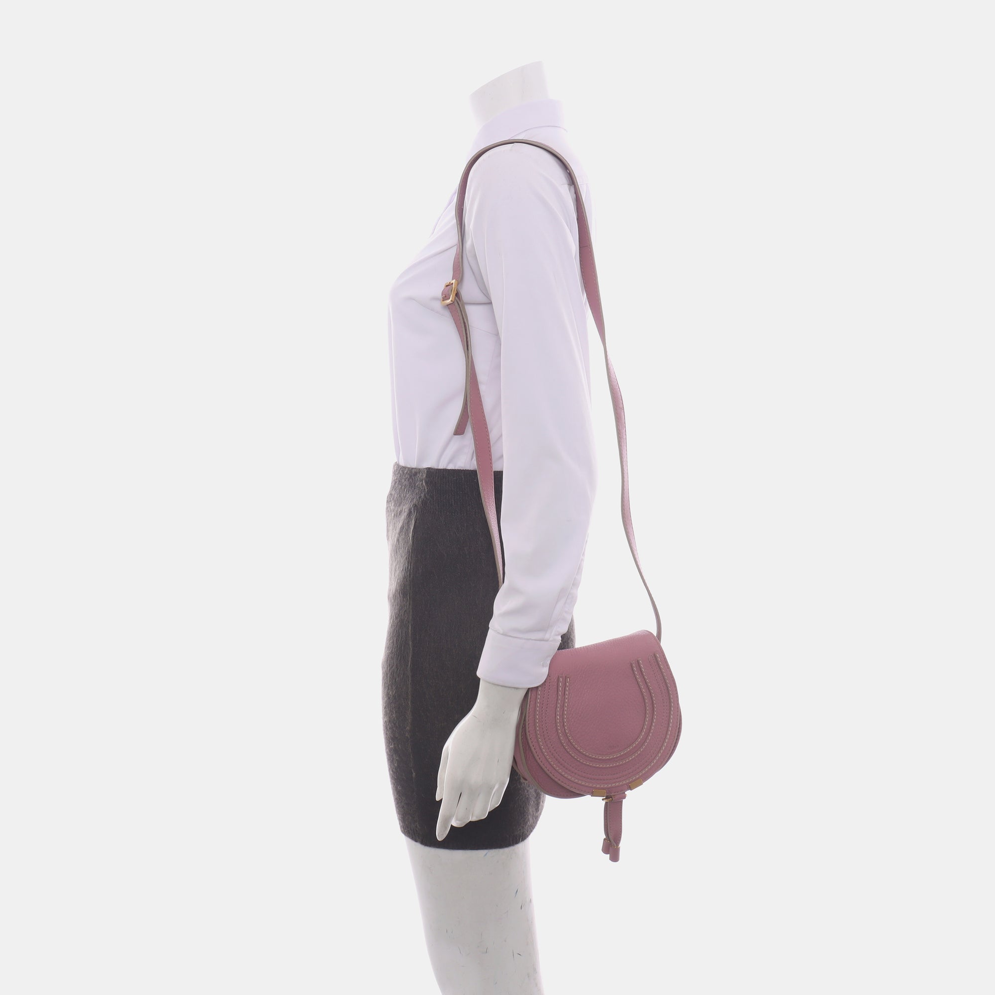 Marcie Mini Piel de Becerro Rosa