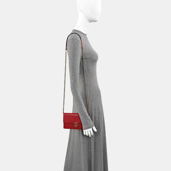 Calfskin Shoulder Bag Red