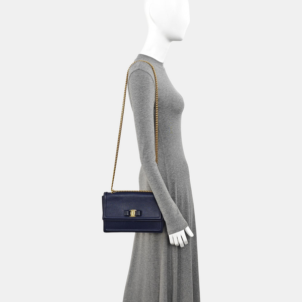Ginny Medium Calfskin Blue