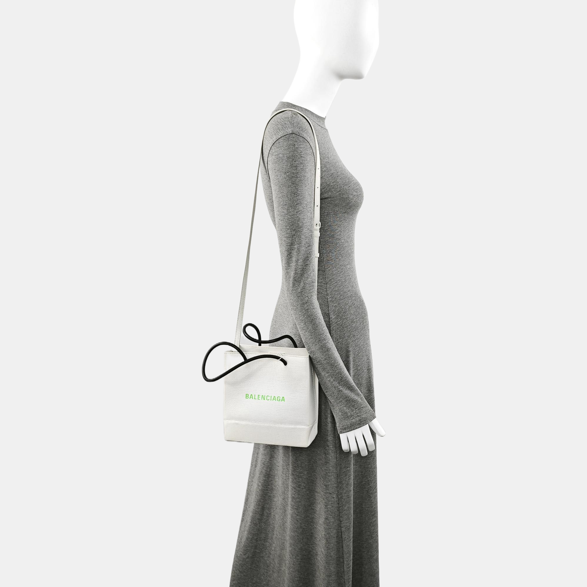 Shopping Bag Super Mini Calfskin White