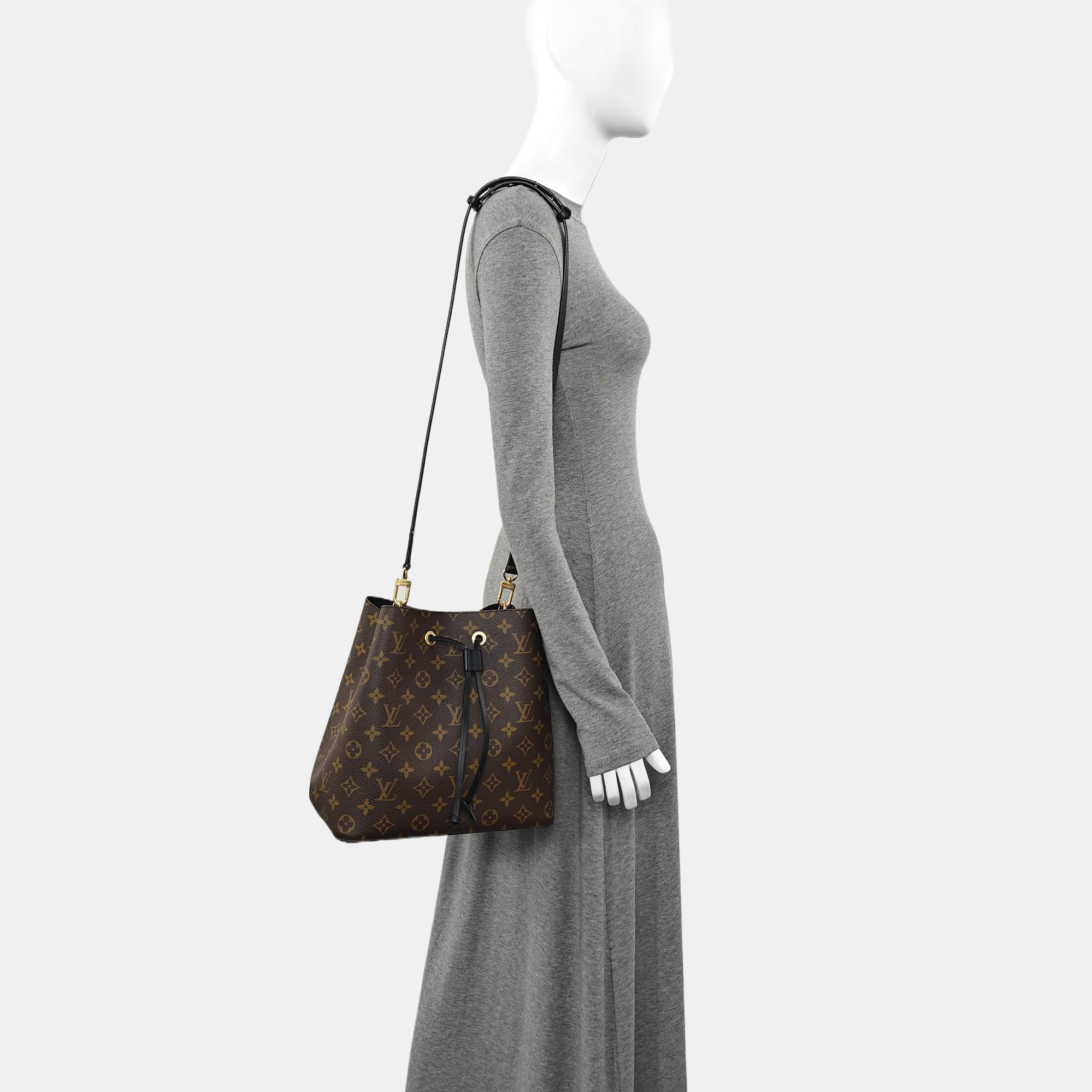NÉONOÉ MM Monogram Coated Canvas Brown