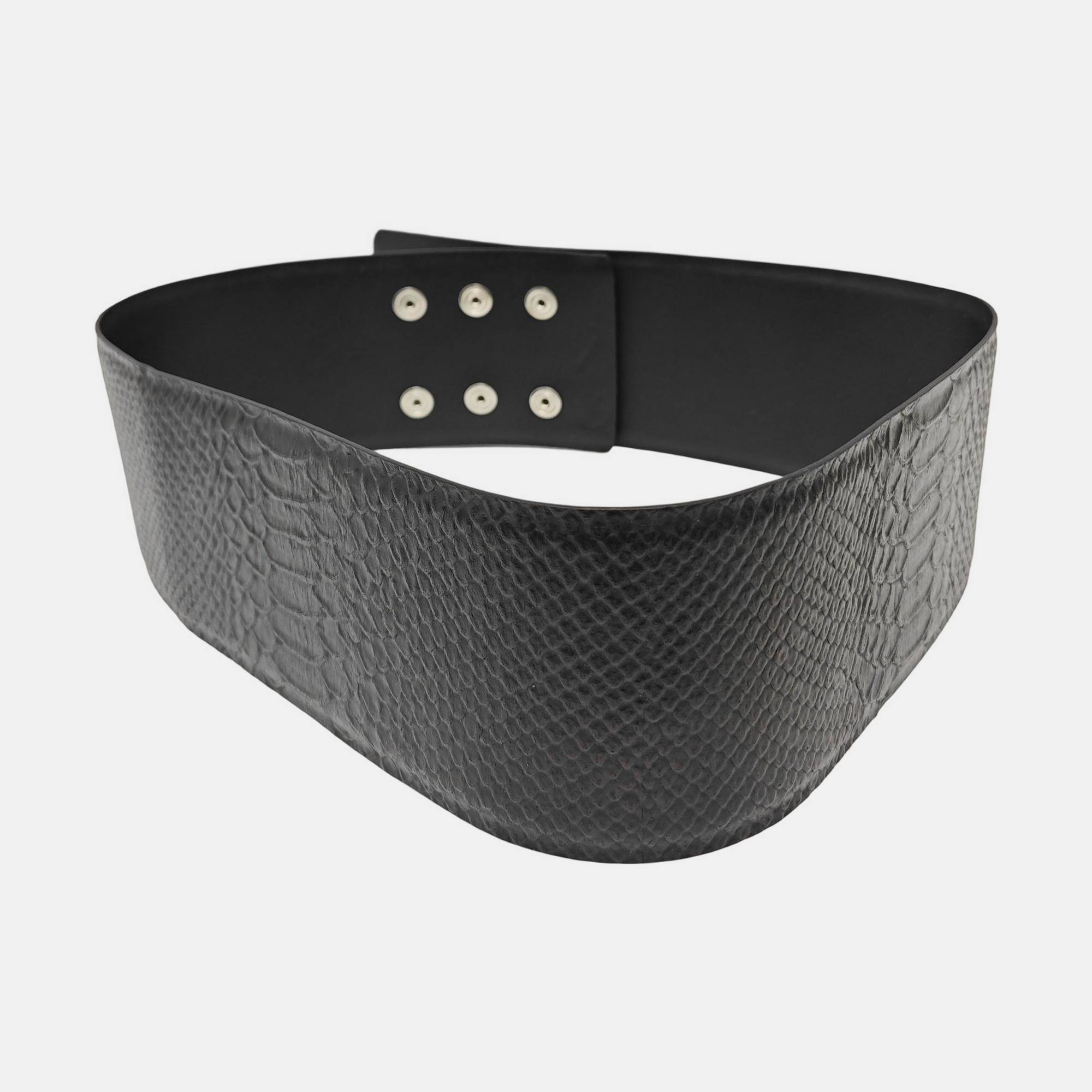 Leather Waist Cincher Black