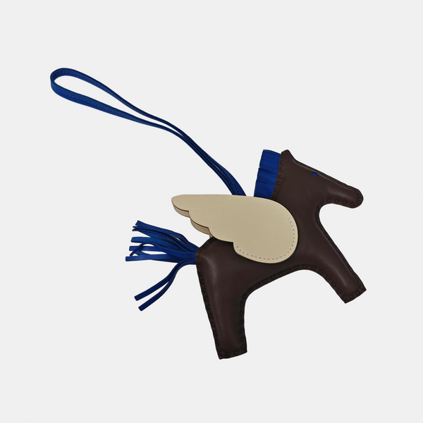 Leather Bag Charm Brown