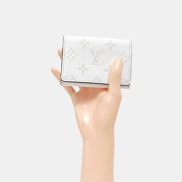 Monogram Coated Canvas Card Holder White