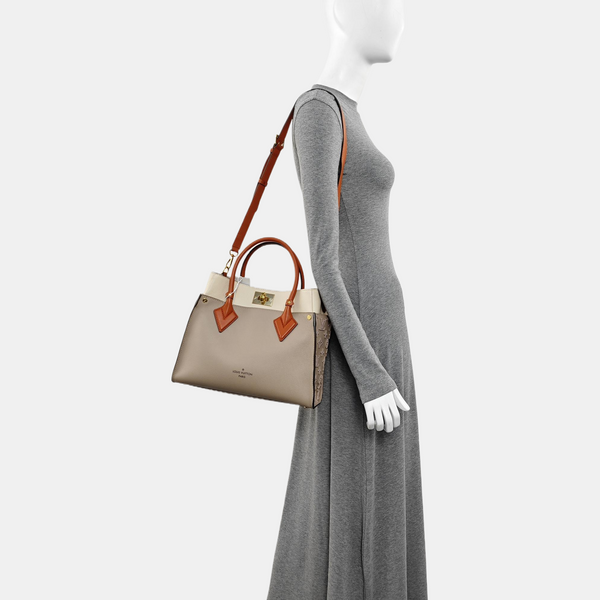 ON MY SIDE MM Monogram Calfskin Gray