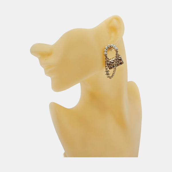Metal Gold Stud Earrings