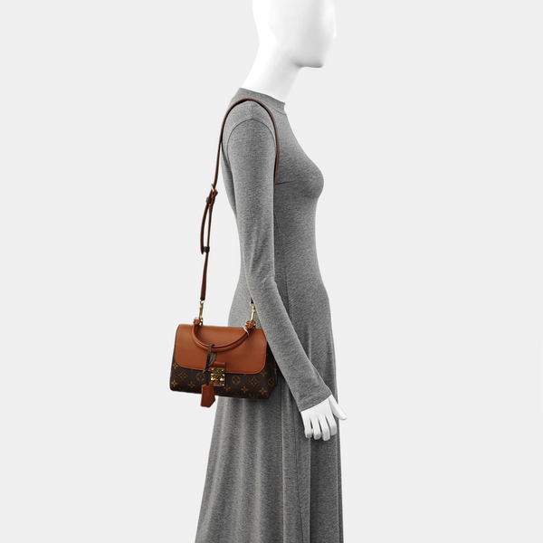 MADELEINE Mini Monogram Coated Canvas Brown