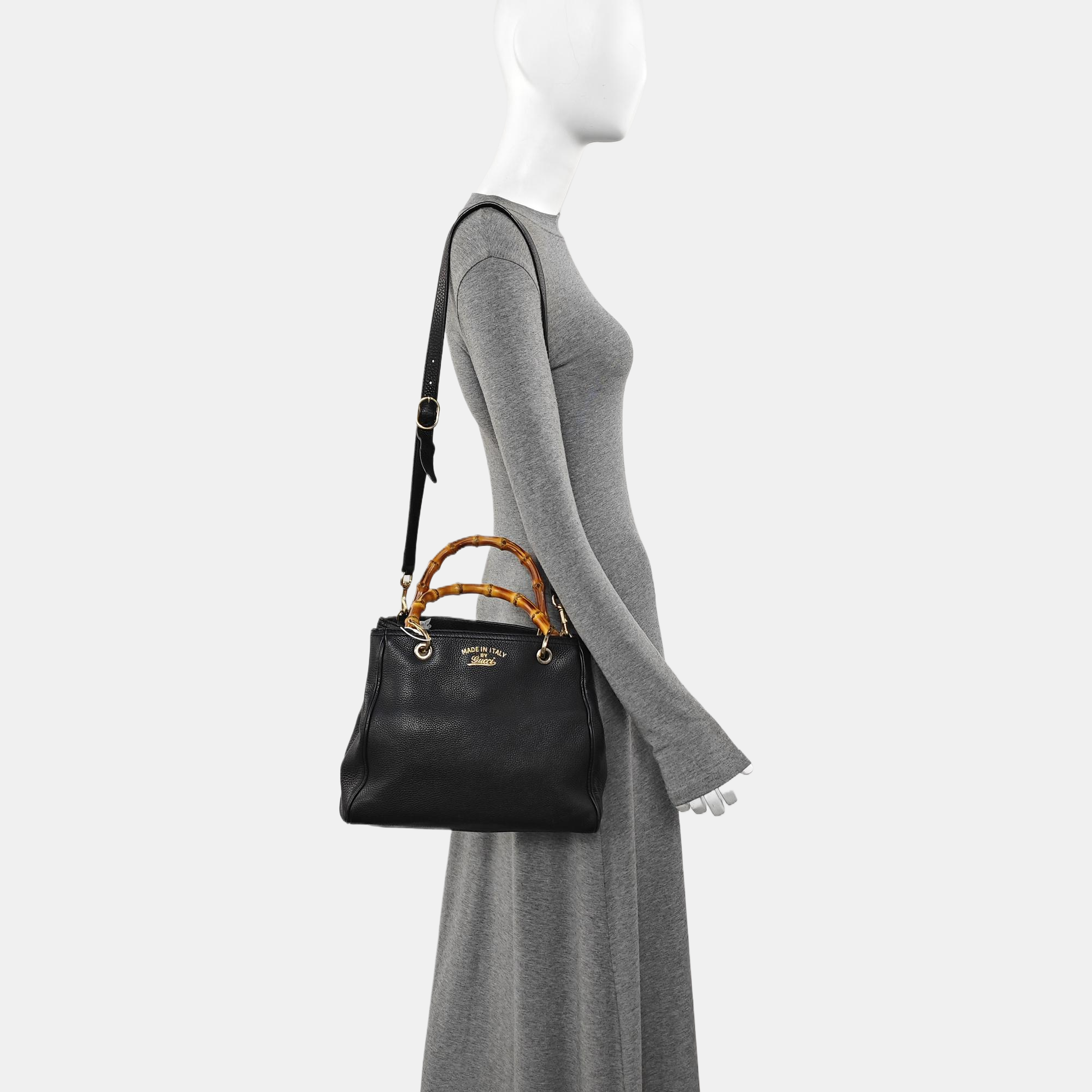 Bamboo 1947 Medium Calfskin Black