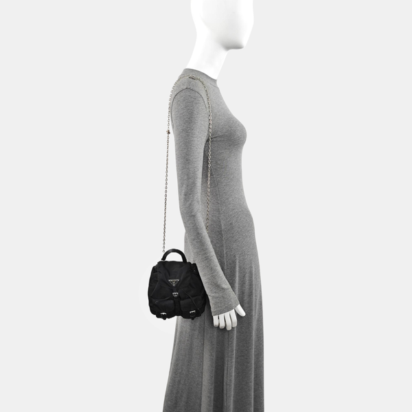 Nylon Shoulder Bag Mini Black