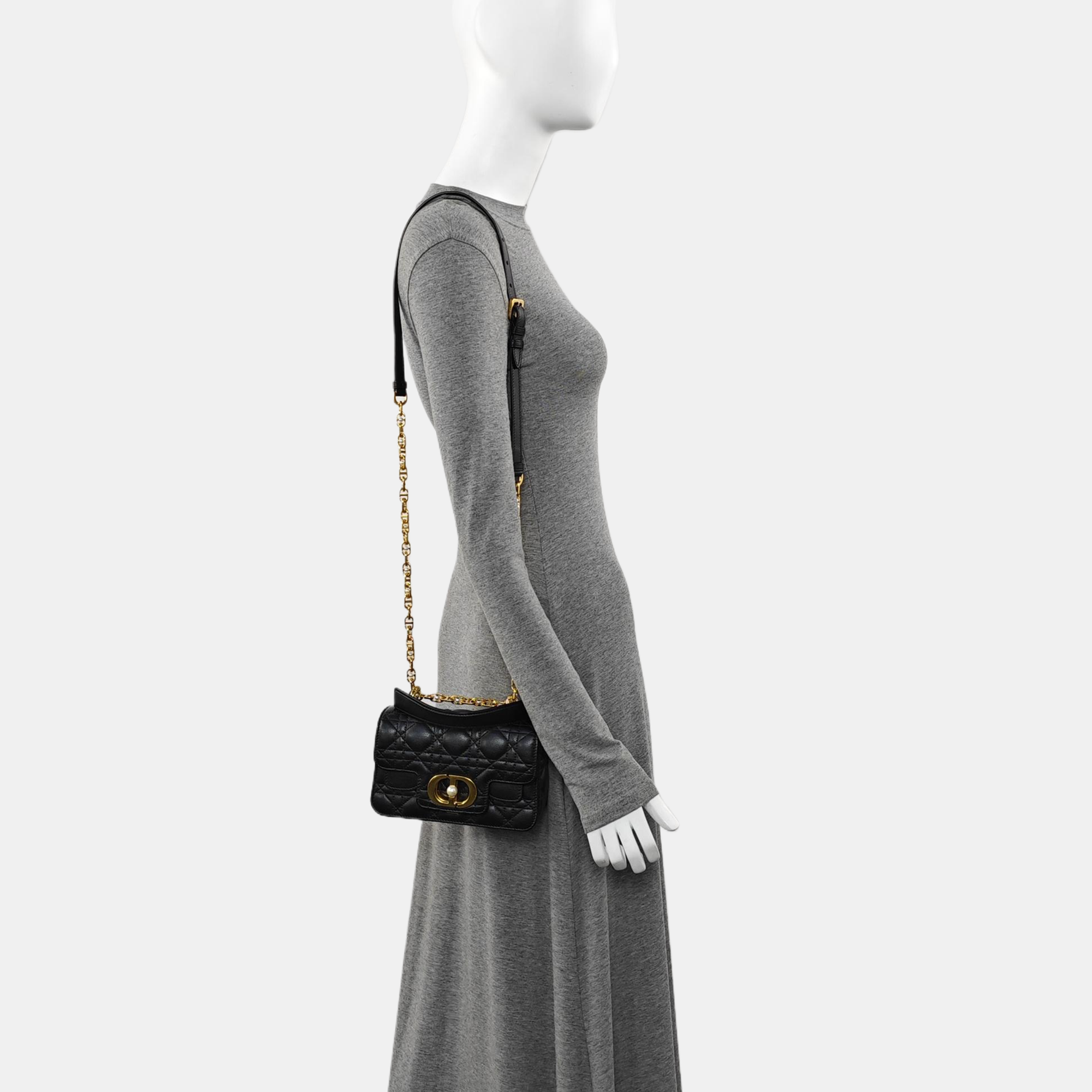 Dior Caro Mini Cannage Calfskin Black