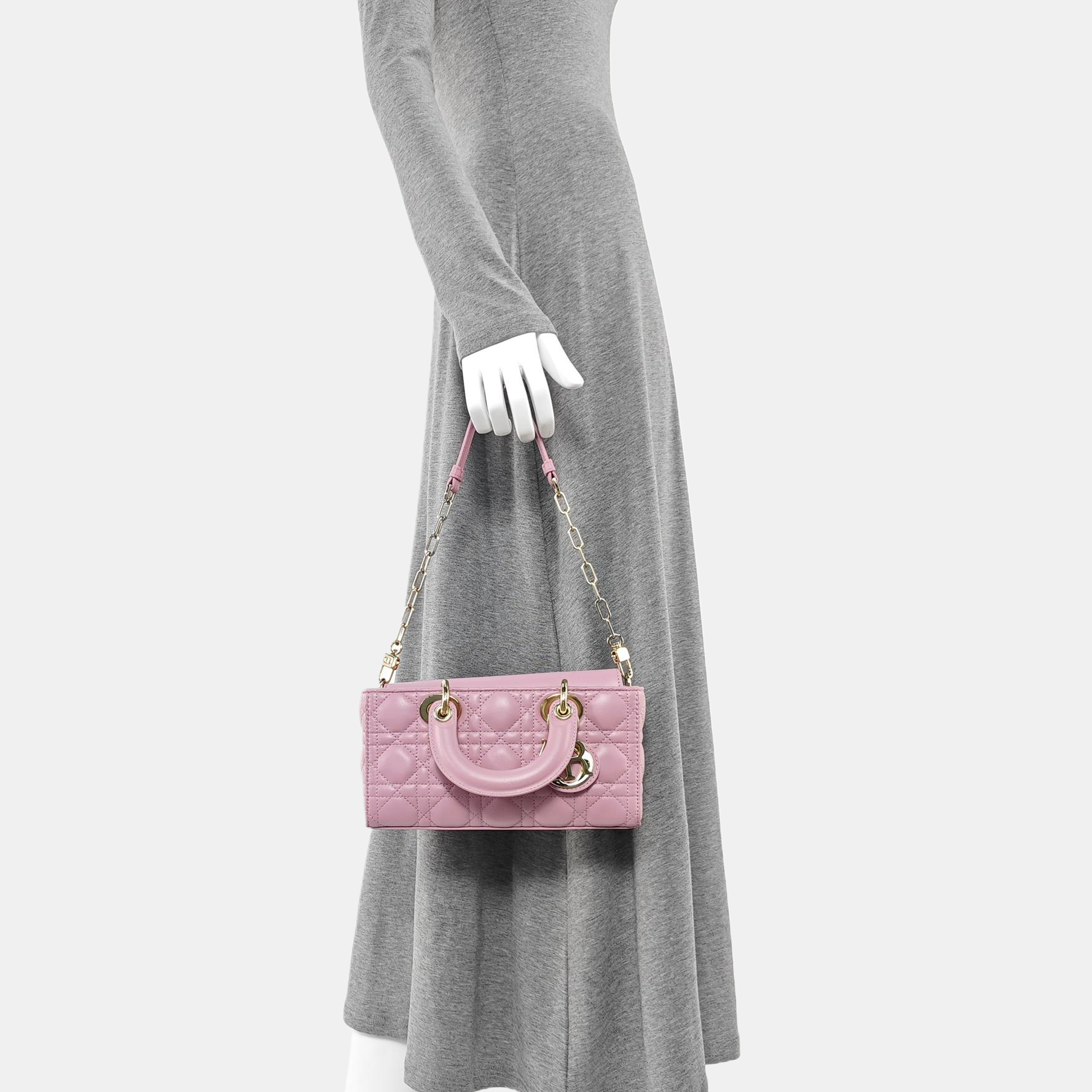 Lady D-Joy Small Cannage Lambskin Purple